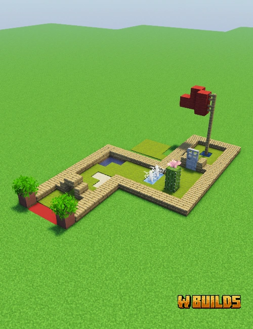 Minecraft Golf Minigame redstone build tutorial - 40 steps